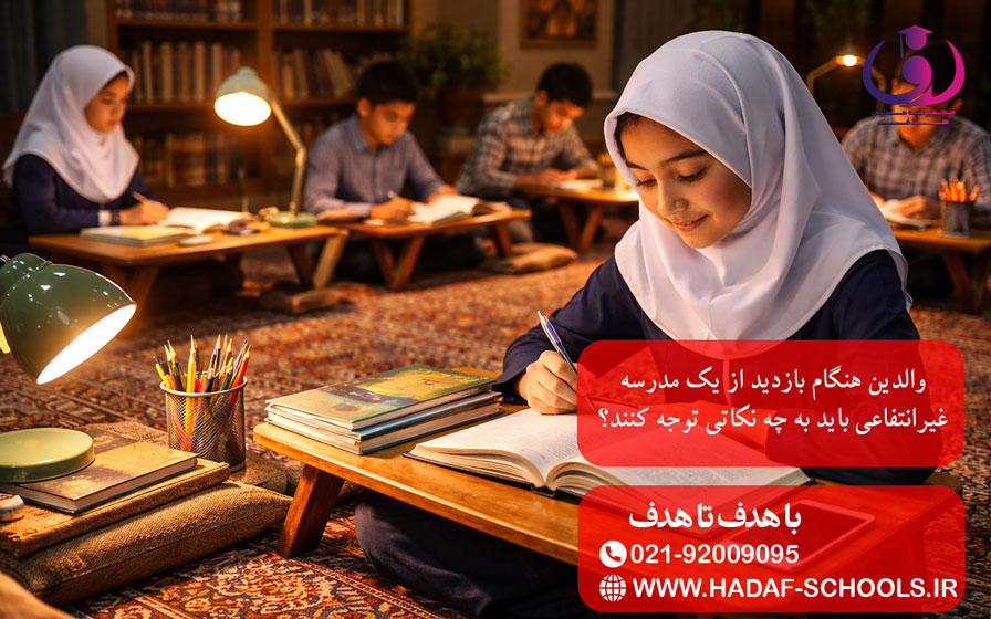 والدین هنگام بازدید از یک مدرسه غیرانتفاعی باید به چه نکاتی توجه کنند؟